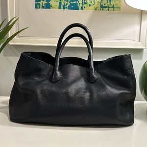 Mark and Graham Elisabetta Slouch leather handbag Navy